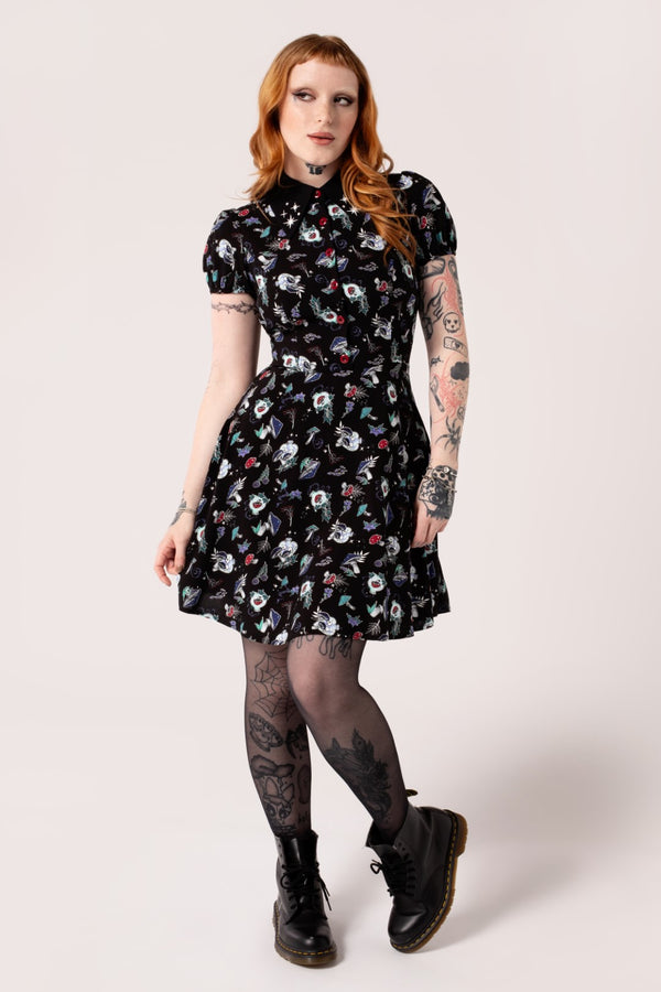 Hell Bunny Amanita Mini Dress Black