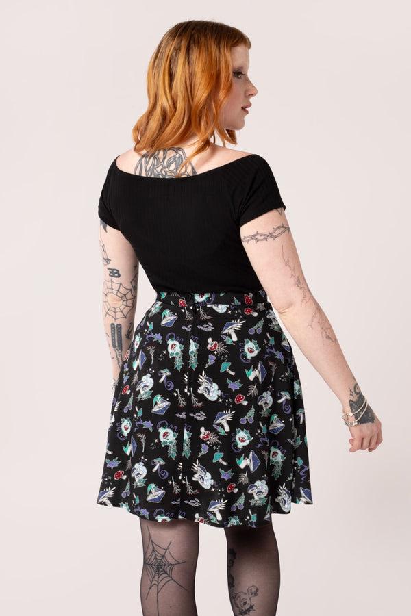Hell Bunny Amanita Skirt Black