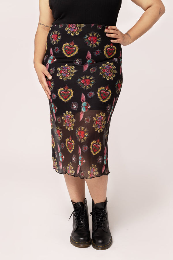 Hell Bunny Amias Mesh Skirt Black