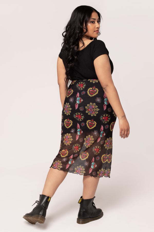 Hell Bunny Amias Mesh Skirt Black