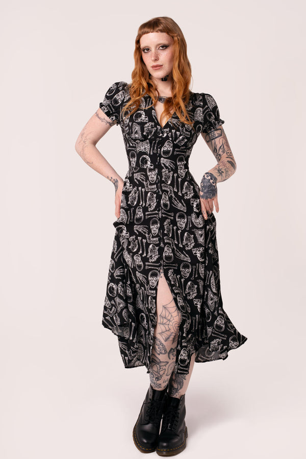 hell bunny Anatomy Dress Black