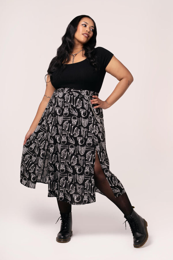 Hell Bunny Anatomy Skirt Black