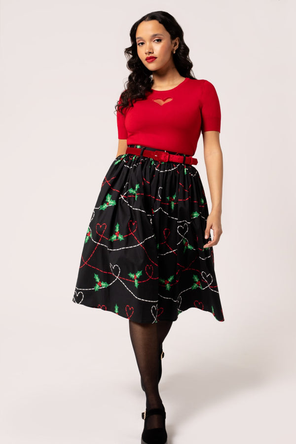 hell bunny Angelica Skirt Black