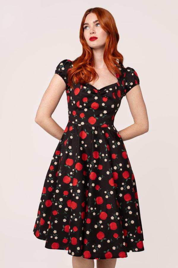 Hell Bunny Apple Pie Dress Black