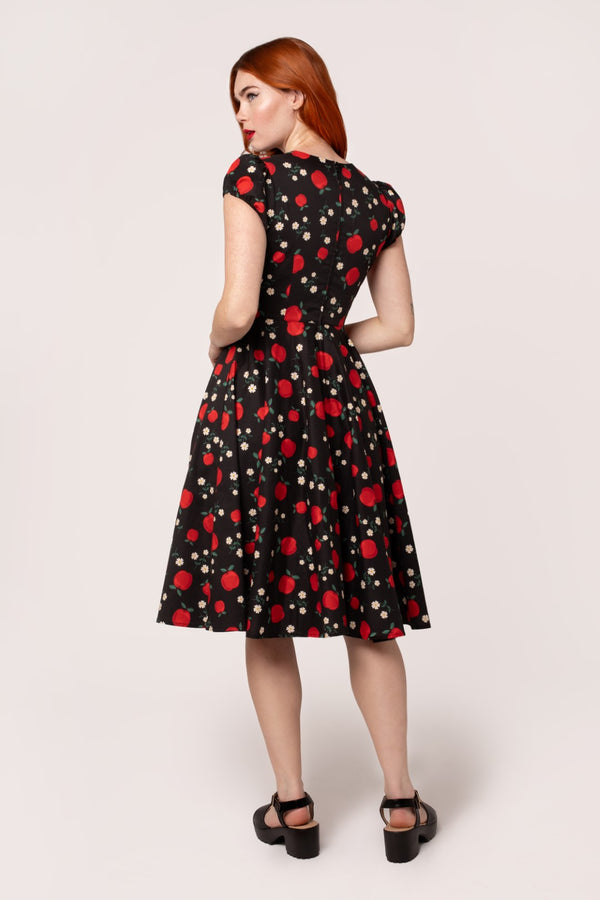Hell Bunny Apple Pie Dress Black