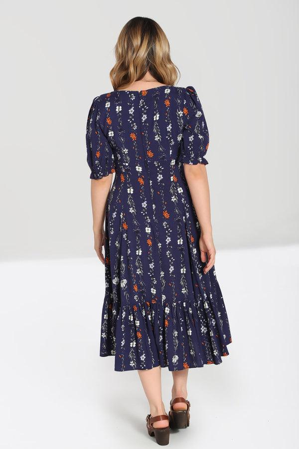 Hell Bunny Asta Maxi Dress Blue