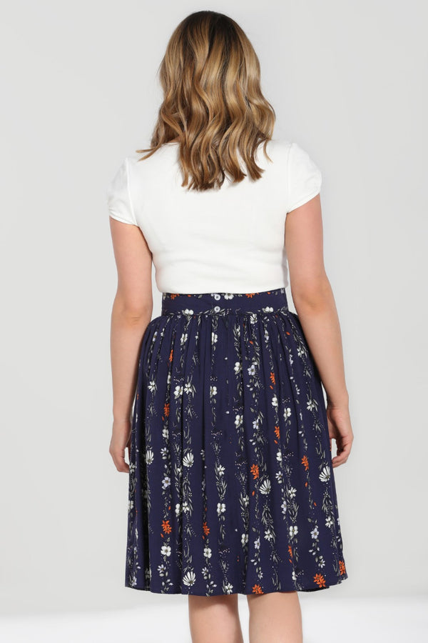 Hell Bunny Asta Skirt Blue