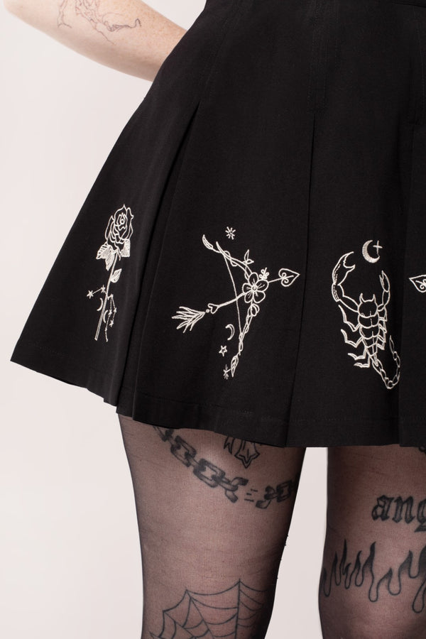 Hell Bunny Astrology Skirt Black