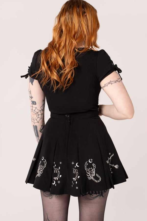 Hell Bunny Astrology Skirt Black