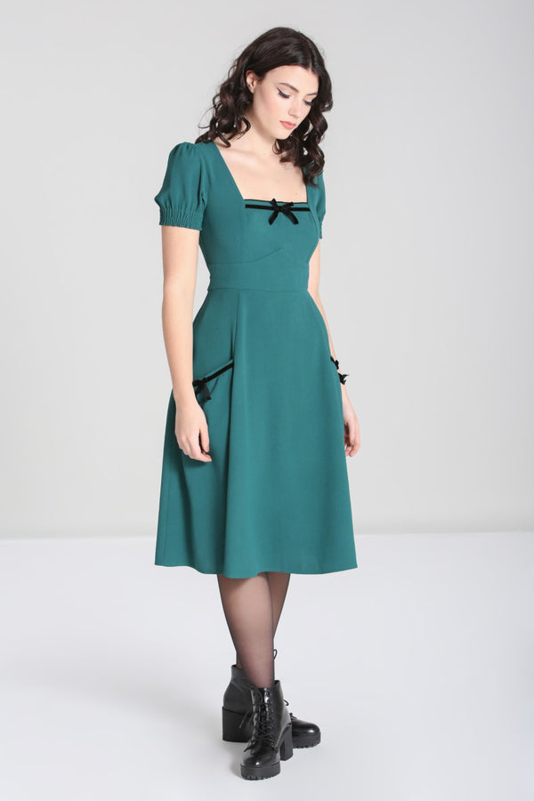 Hell Bunny Aubrey Dress Green
