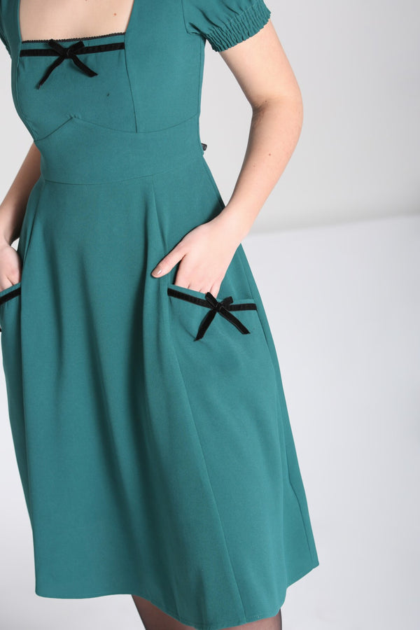 Hell Bunny Aubrey Dress Green