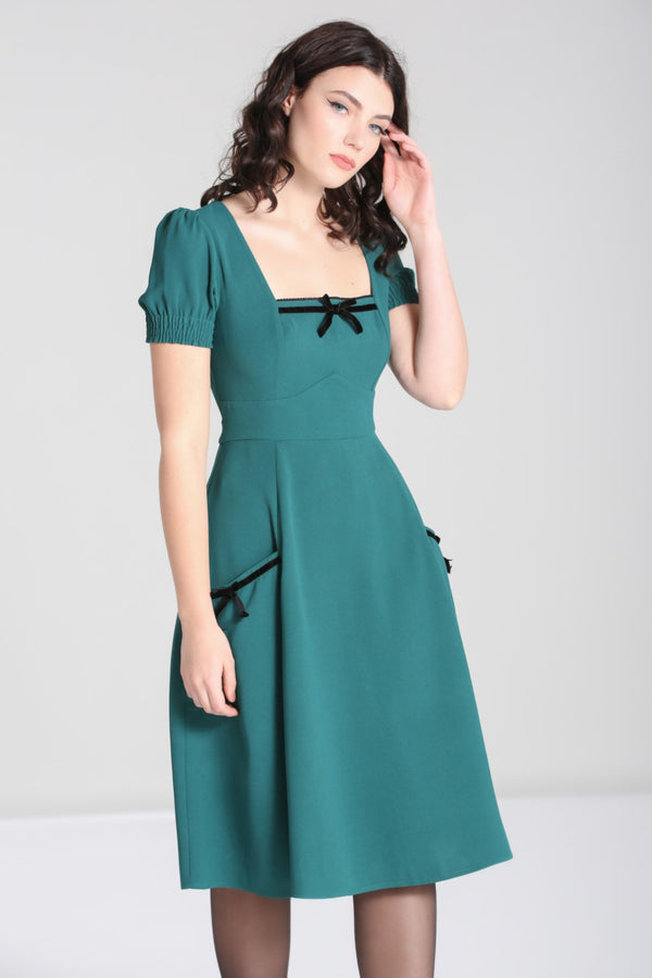 hell bunny Aubrey Dress Green