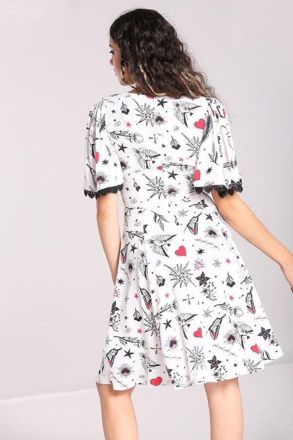 Hell Bunny Avery Dress White