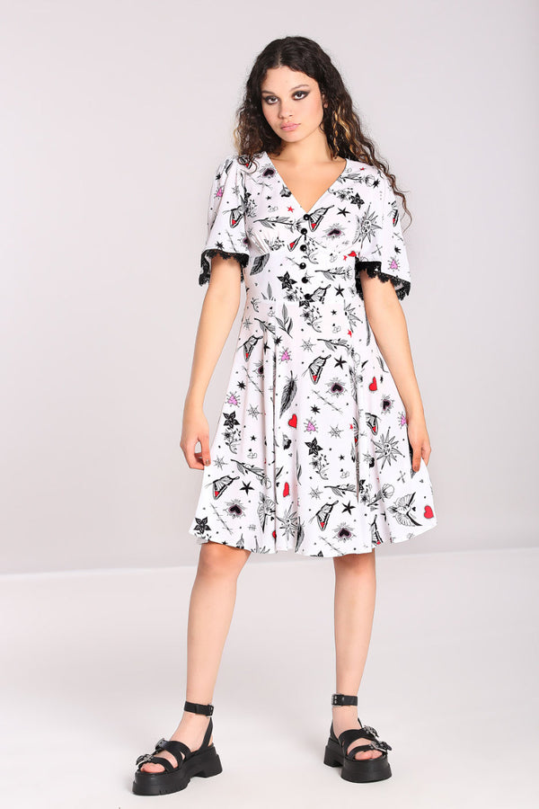 hell bunny Avery Dress White