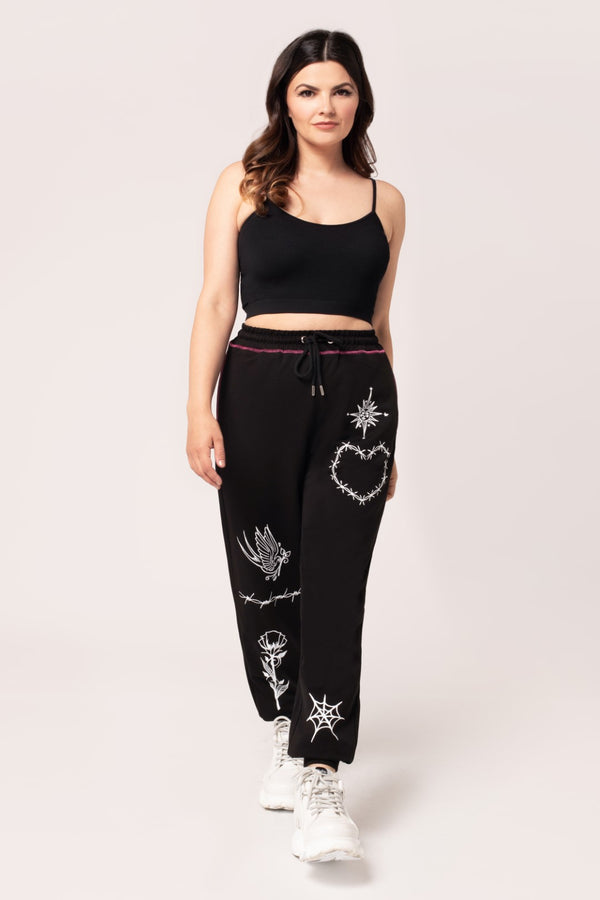 Hell Bunny Avery Joggers Black