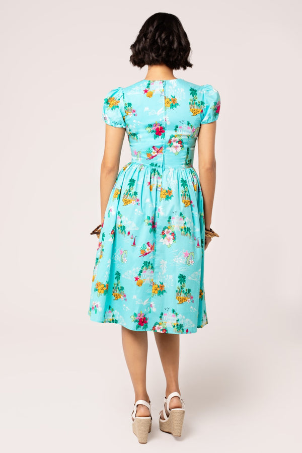 Hell Bunny Ayanna Dress Aqua