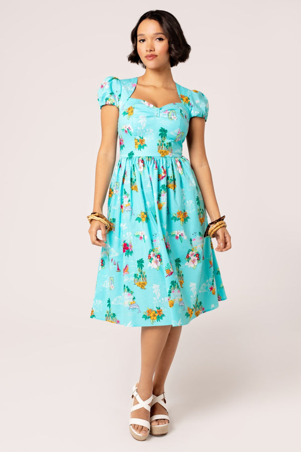 hell bunny Ayanna Dress Aqua