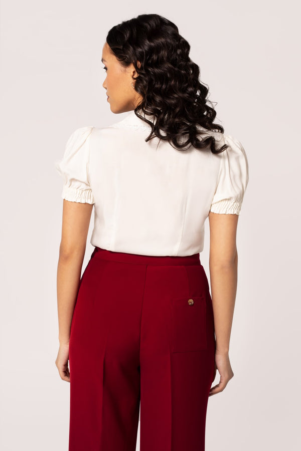 Hell Bunny Basil Blouse Ivory