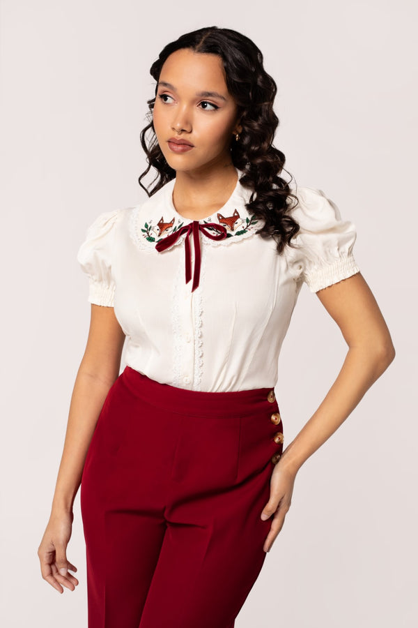 hell bunny Basil Blouse Ivory