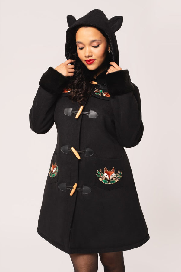Hell Bunny Basil Coat Black