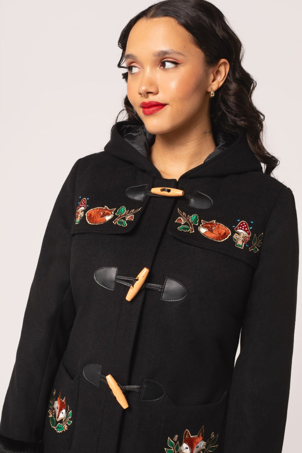 Hell Bunny Basil Coat Black