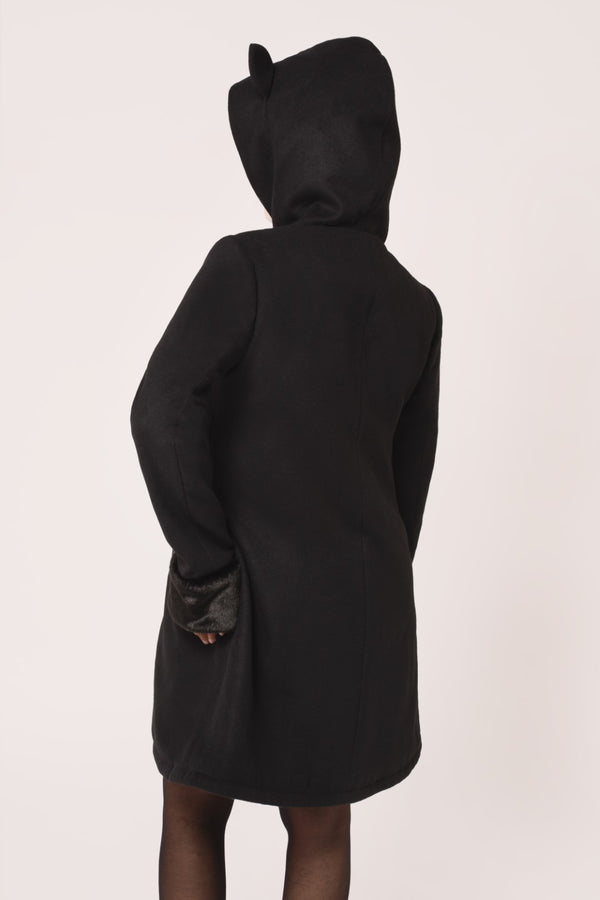 Hell Bunny Basil Coat Black