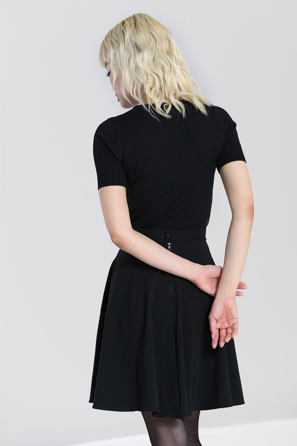 Hell Bunny Bat Top Black Black