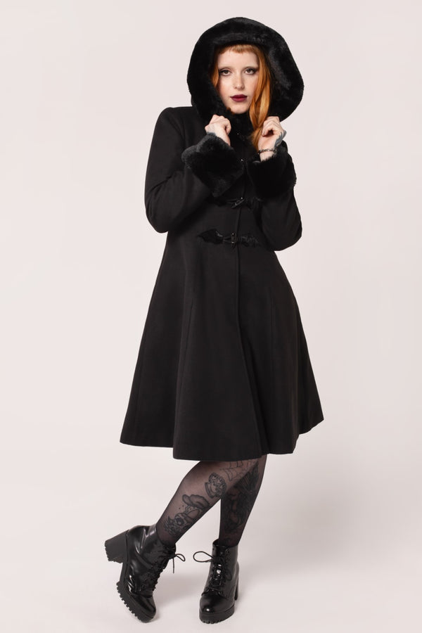 Hell Bunny Batilda Coat Black