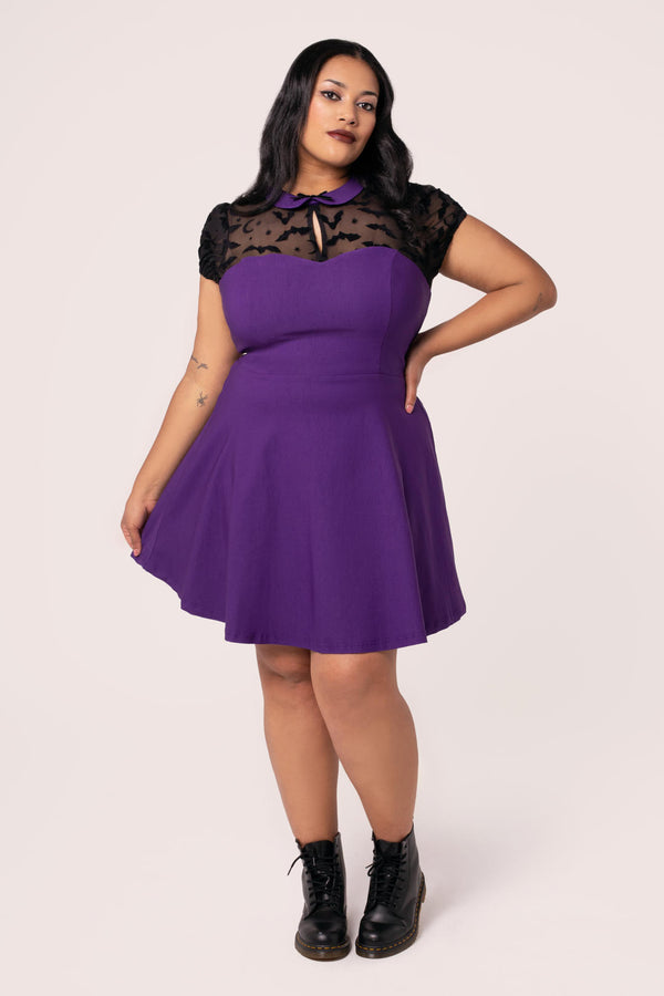 Hell Bunny Batsy Dress Purple