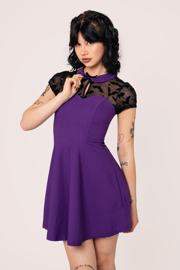 hell bunny Batsy Dress Purple