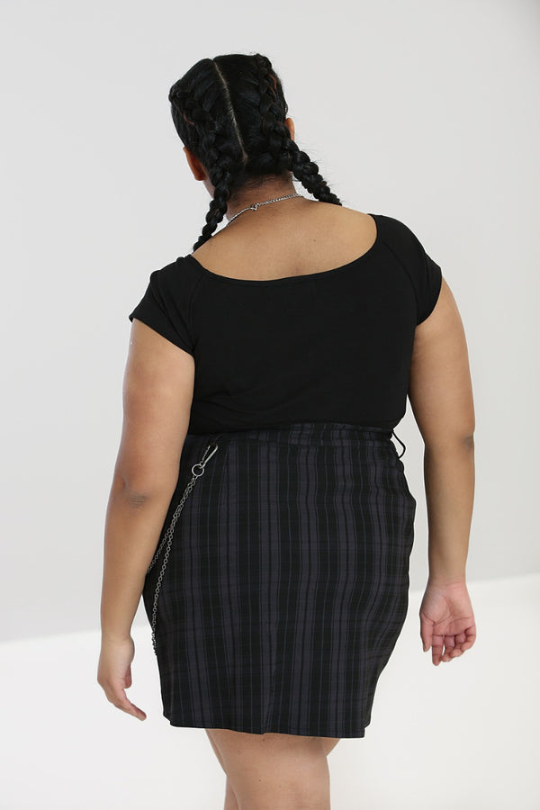 Hell Bunny Belladonna Top Black H Black