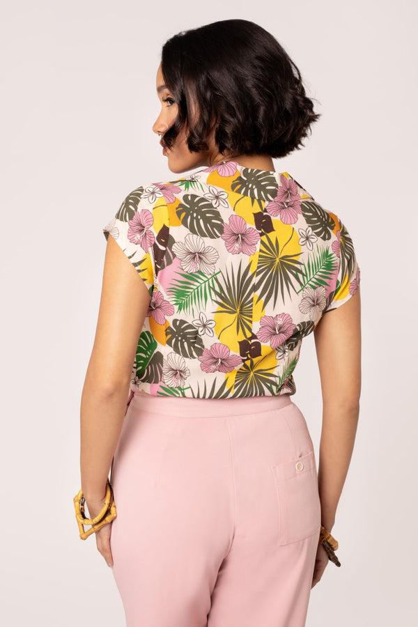 Hell Bunny Benita Blouse Beige