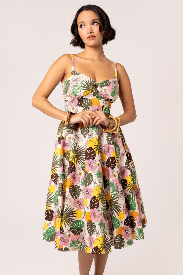 Hell Bunny Benita Dress Beige