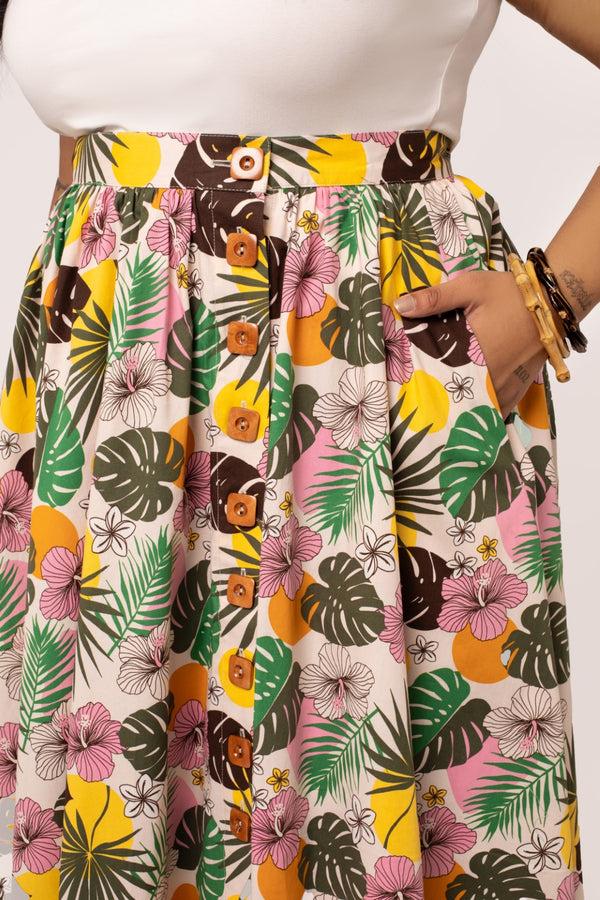 Hell Bunny Benita Skirt Beige