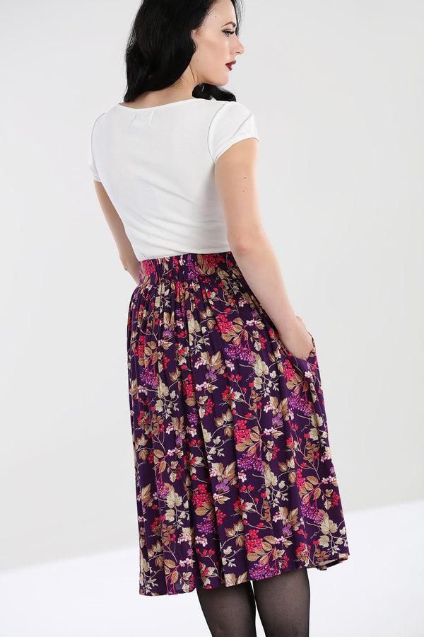 Hell Bunny Berry Crush Skirt Purple