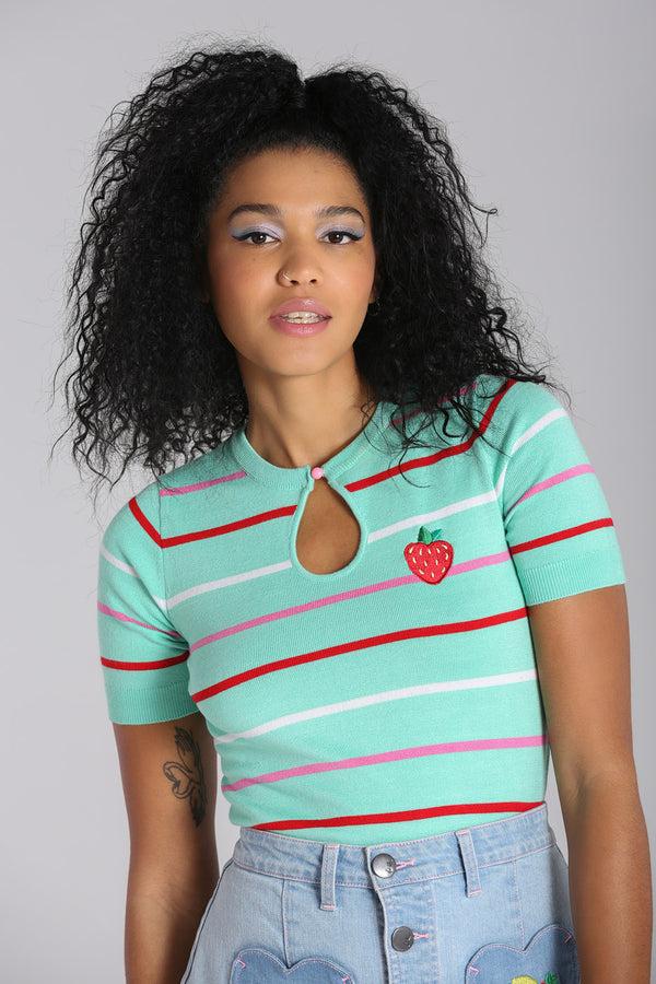 Hell Bunny Berry Cute Top Mint
