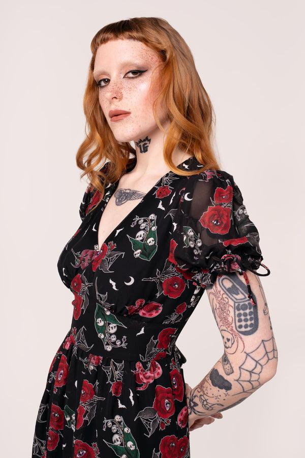 Hell Bunny Blooming Elle Dress Black