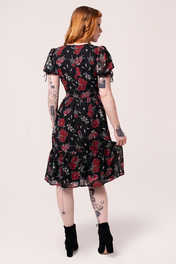 Hell Bunny Blooming Elle Dress Black