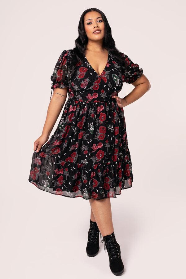 Hell Bunny Blooming Elle Dress Black
