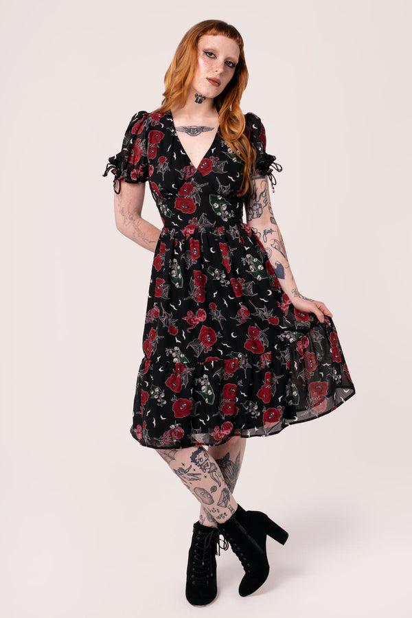 hell bunny Blooming Elle Dress Black