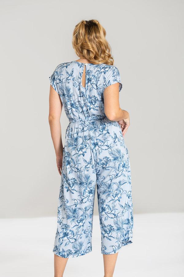 Hell Bunny Brasilia Jumpsuit Blue Blue