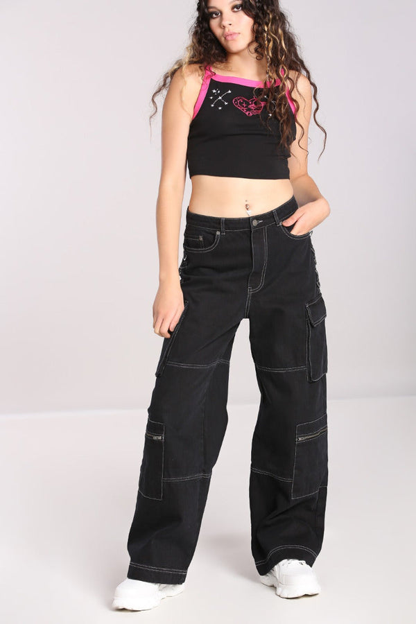 Hell Bunny Cameron Jeans Black Black