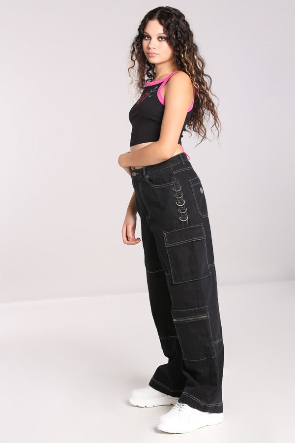 Hell Bunny Cameron Jeans Black Black