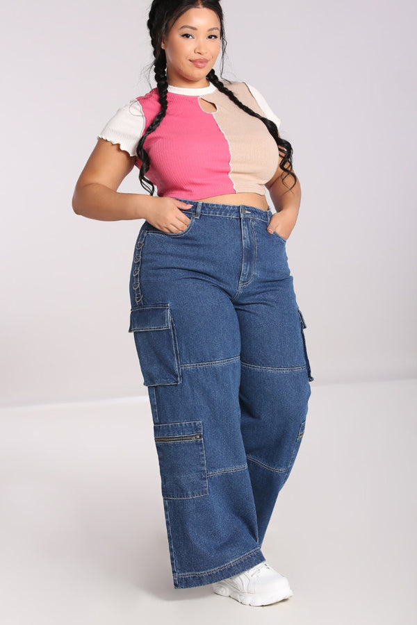 Hell Bunny Cameron Jeans Blue Blue