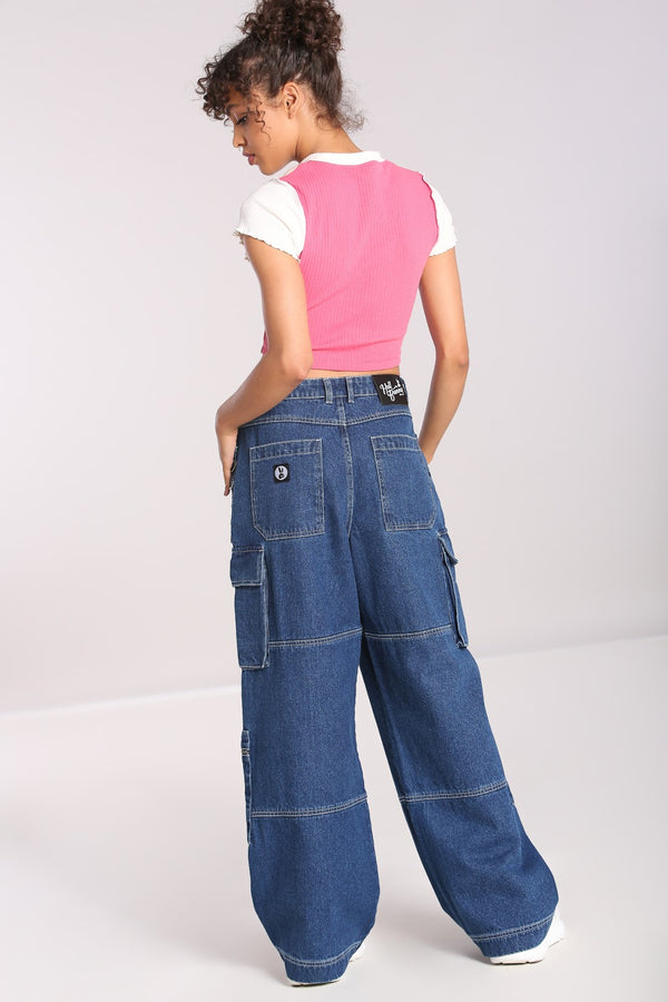 Hell Bunny Cameron Jeans Blue Blue