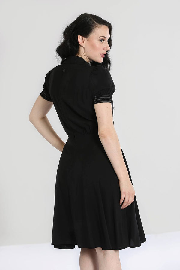 Hell Bunny Camille Dress Black / Pink