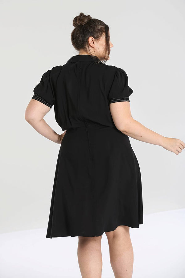 Hell Bunny Camille Dress Black / Pink