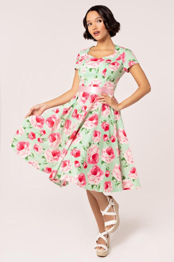 hell bunny Camille Dress Mint