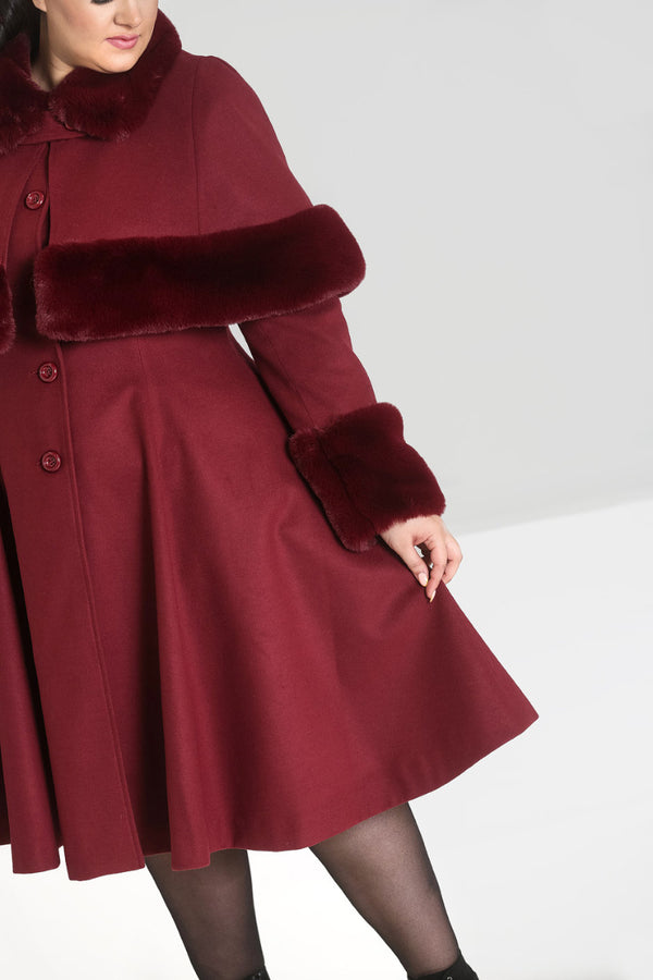 Hell Bunny Capulet Coat Wine