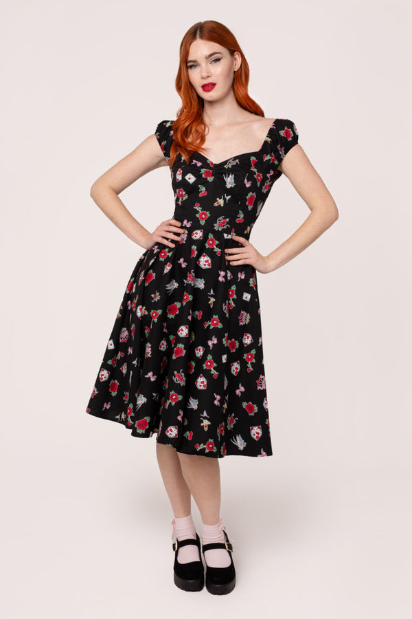 hell bunny Carlotta Dress Black